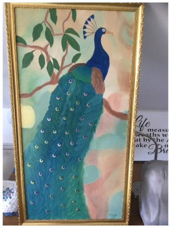 Peacock painting